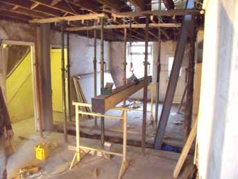 Removal of load bearing wall